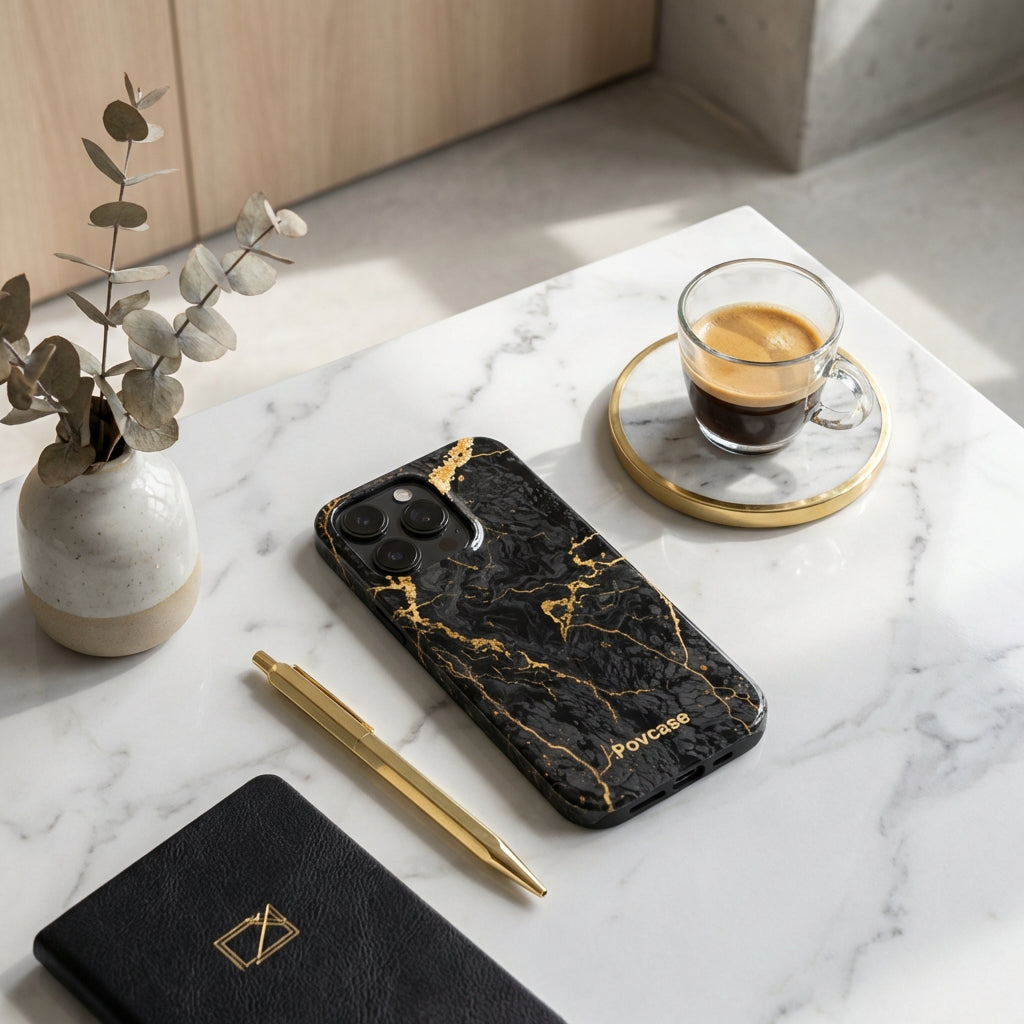 Midnight Gold Marble